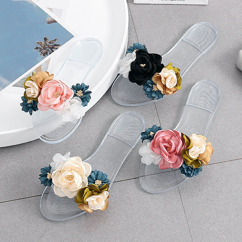 Chic Crystal: Embellished Flat Slippers