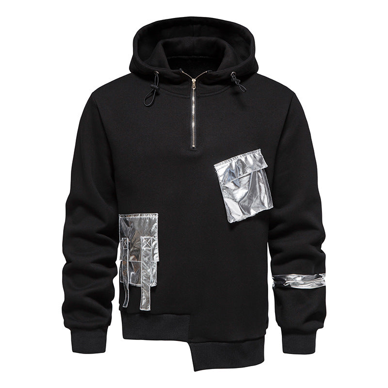 Dark Elegance Aesthetic Embroidered Hoodie