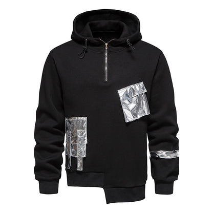 Dark Elegance Aesthetic Embroidered Hoodie