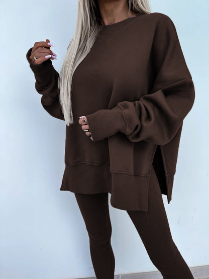 Fall Coord Set With Long Sleeve Hoodie For Yoga And Casual Outfits