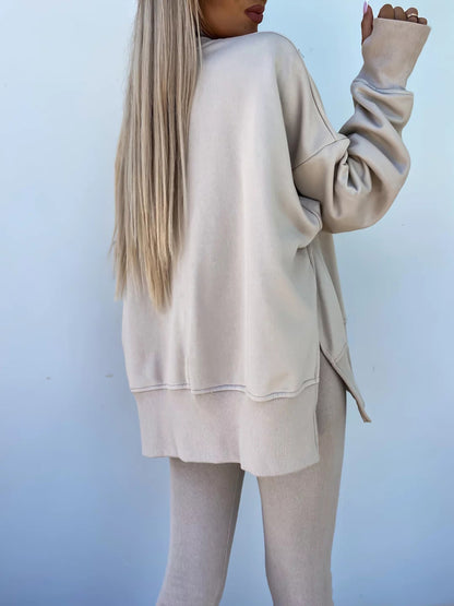 Fall Coord Set With Long Sleeve Hoodie For Yoga And Casual Outfits