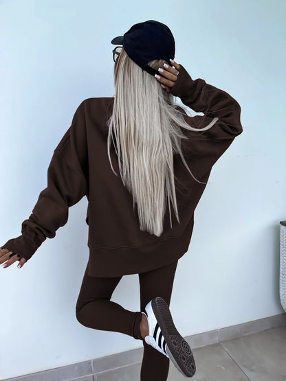 Fall Coord Set With Long Sleeve Hoodie For Yoga And Casual Outfits