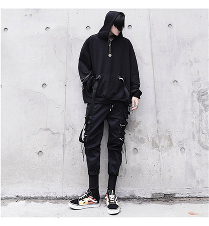 Harajuku Vintage: Star Patchwork Zip-Up Hoodie