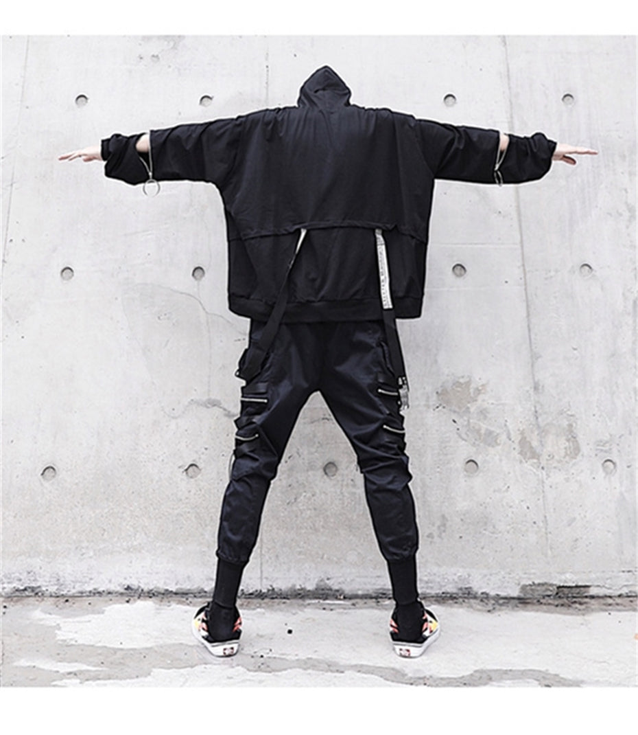 Harajuku Vintage: Star Patchwork Zip-Up Hoodie