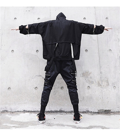 Harajuku Vintage: Star Patchwork Zip-Up Hoodie