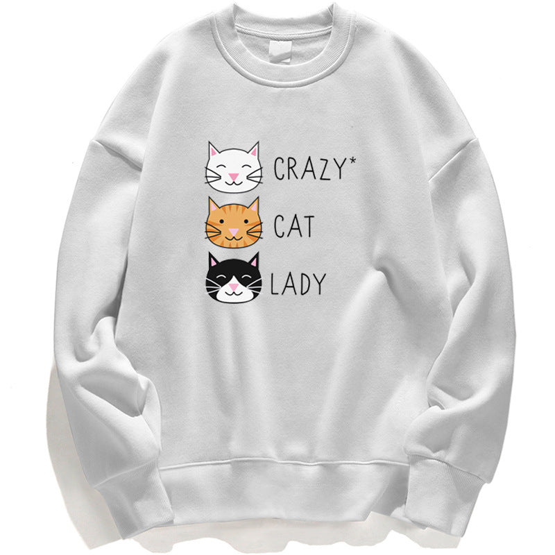 Cute Cat Print Women Sweatshirt