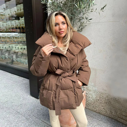 Snow Sculpt Chic Arctic Wrap Coat