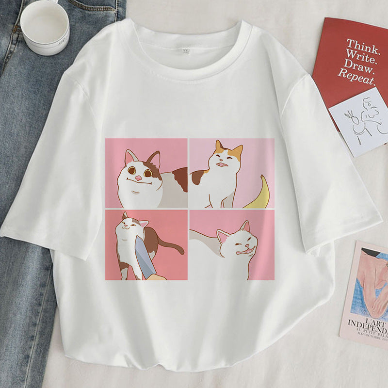 Harajuku Pop: Cartoon Graphic T-Shirt