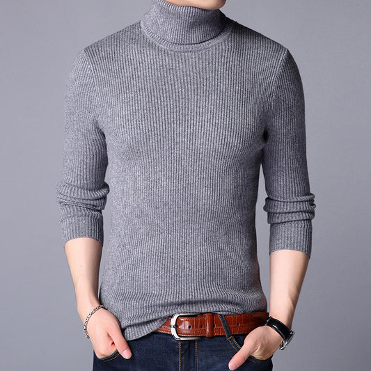 Minimalist Ease: Solid Turtleneck Comfort Sweater
