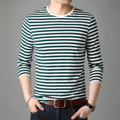 Urban Nostalgia: Spring Striped Sweatshirt