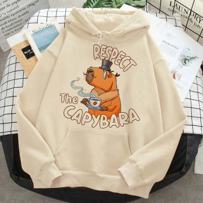 Womens Casuel Funny Capybara Printed Hoodie