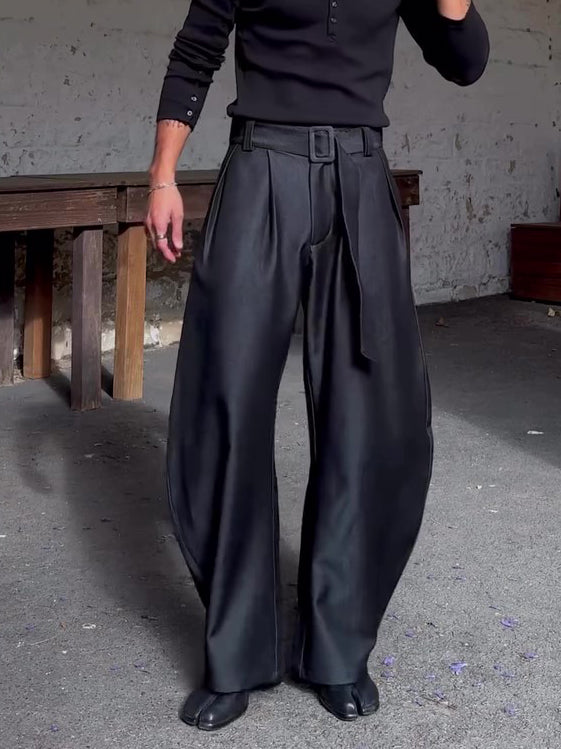 Korean Noir Office Chic Pants