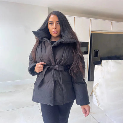 Snow Sculpt Chic Arctic Wrap Coat