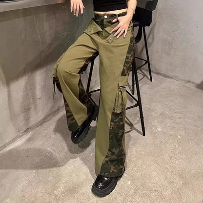 Retro Print High Waist Jeans