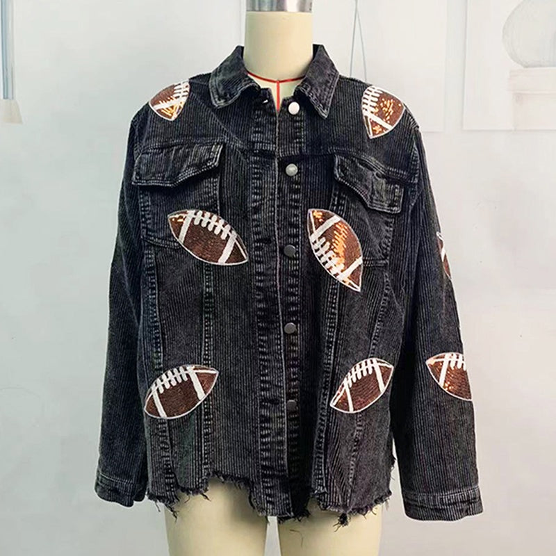Slouchy Tailoring: Button-Down Corduroy Jacket