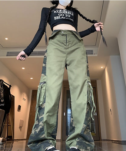 Retro Print High Waist Jeans