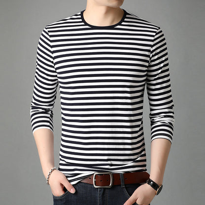 Urban Nostalgia: Spring Striped Sweatshirt