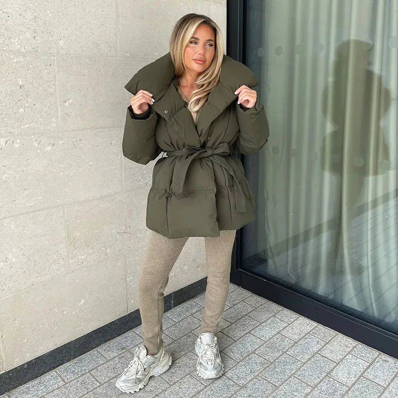 Snow Sculpt Chic Arctic Wrap Coat
