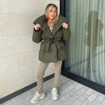 Snow Sculpt Chic Arctic Wrap Coat
