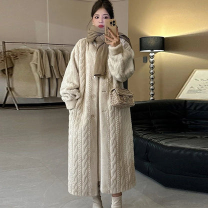 Ivory Snowflakes Longline Coat