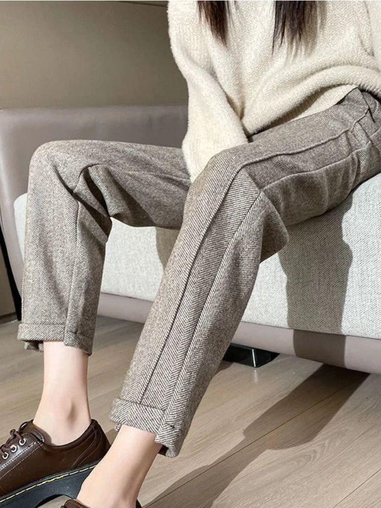Timeless Tweed Casual Comfort Pants