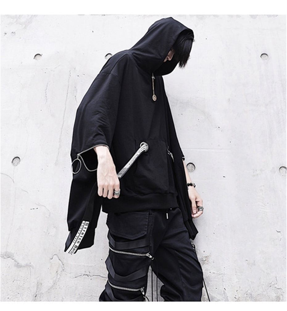 Harajuku Vintage: Star Patchwork Zip-Up Hoodie