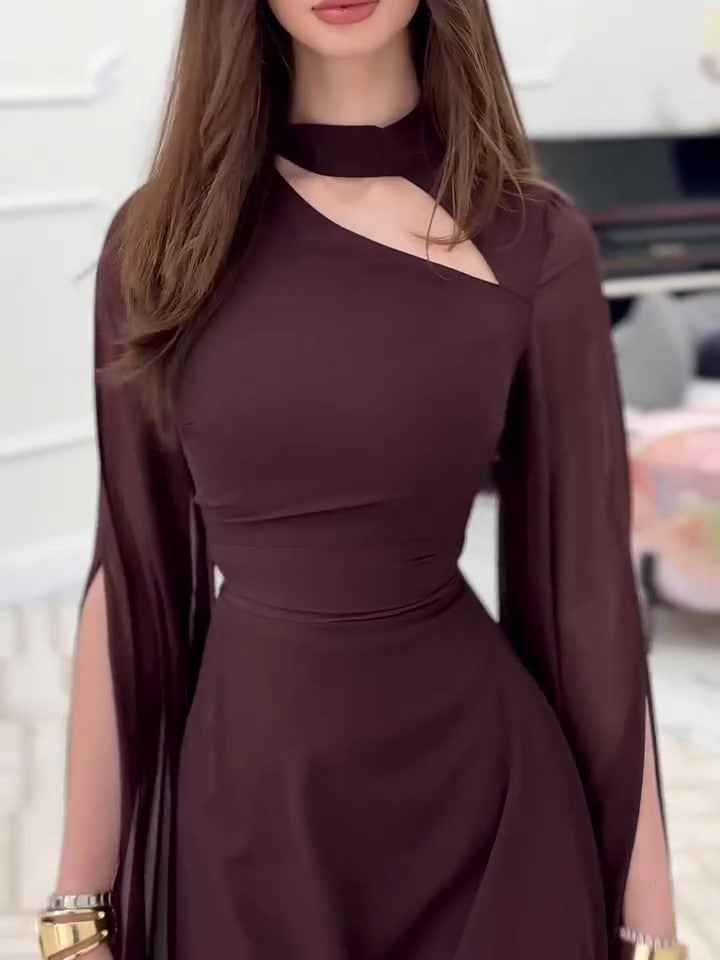 Quiet Luxury: Premium Cushion Knit Long Sleeve Dress
