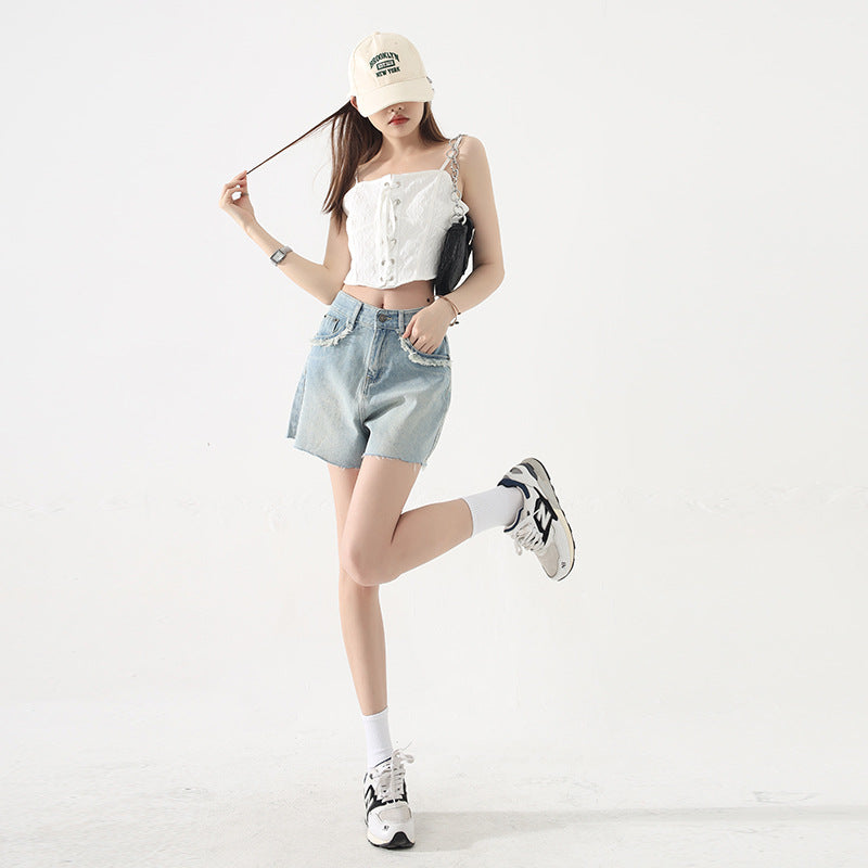 Women Slim Bodycon Denim Mini Shorts Skirt