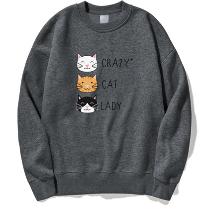 Cute Cat Print Women Sweatshirt