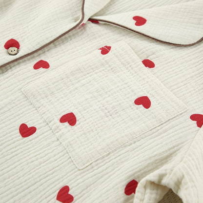 Heart Printed Cotton Pajamas