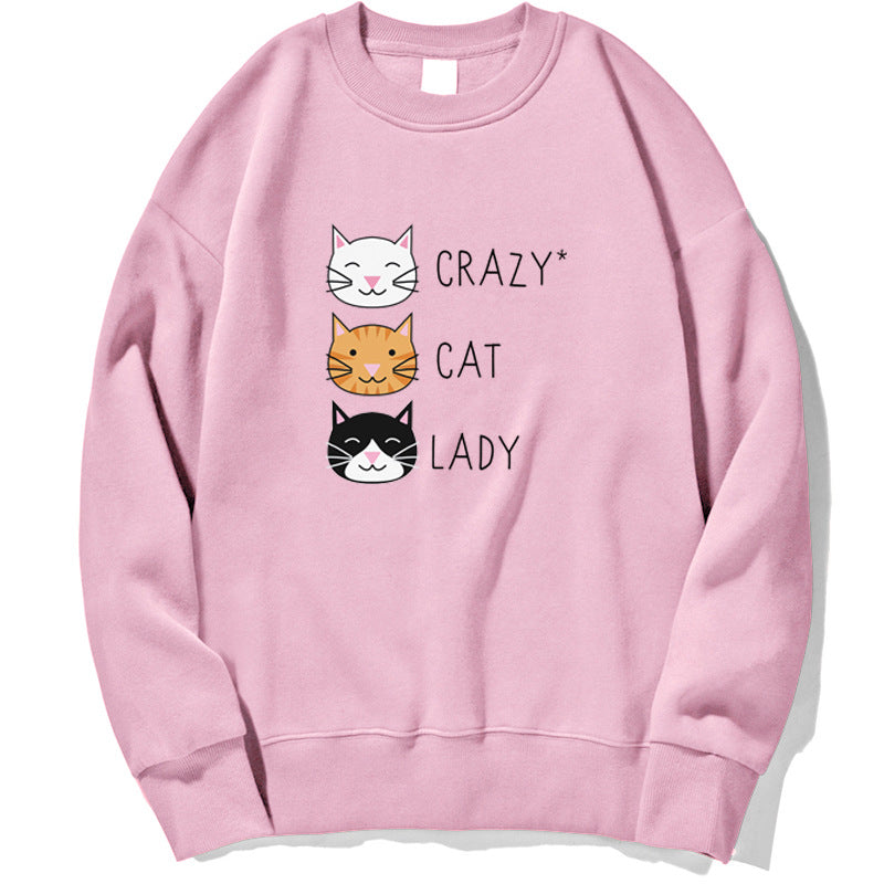 Cute Cat Print Women Sweatshirt