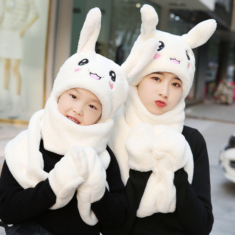 Fun Bunny Ears Lamb Velvet Cotton Clothes