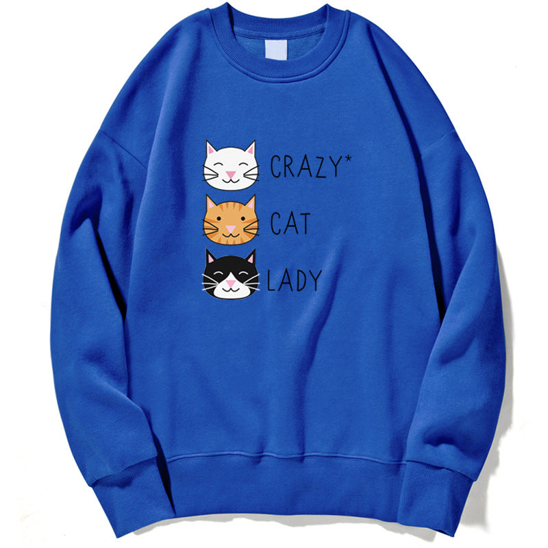 Cute Cat Print Women Sweatshirt