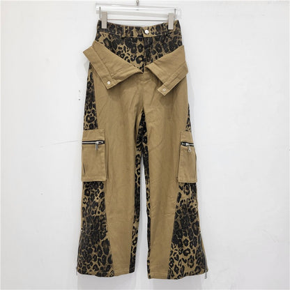 Retro Print High Waist Jeans