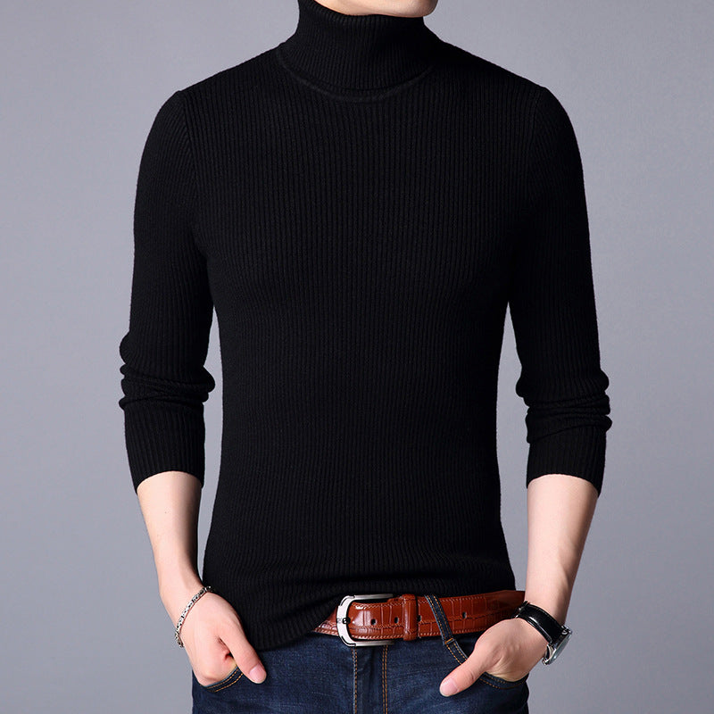Minimalist Ease: Solid Turtleneck Comfort Sweater