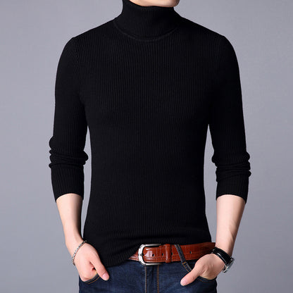 Minimalist Ease: Solid Turtleneck Comfort Sweater