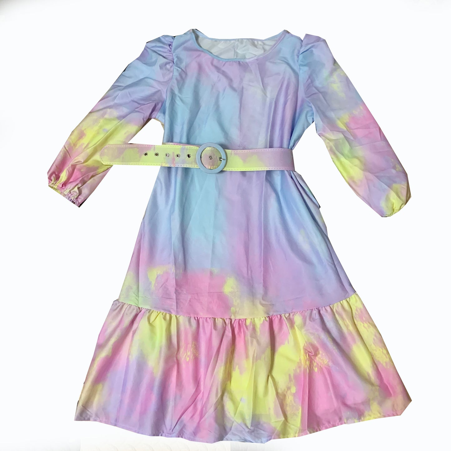 Mystique Allure: Tie-Dye Elegance Dress