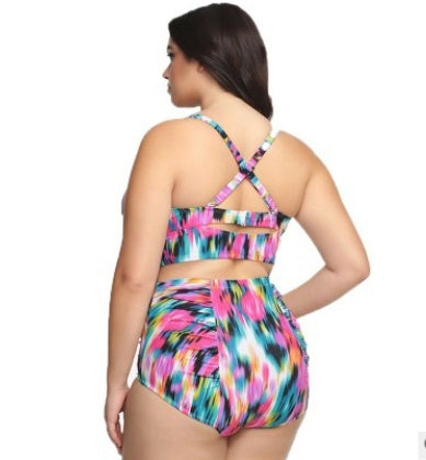 Striped Seduction Plus Size Swimsuit