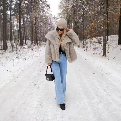 Fluffy Cashmere Midi Jacket