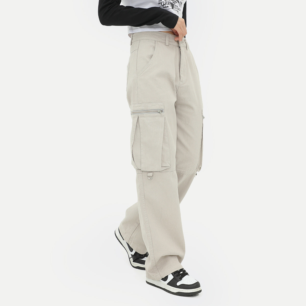 Gothic Streetwear Statement Oversize Low Rise Baggy Trousers