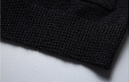 Luxe Gray Wool Cardigan Soft Knit Sweater For Autumn And Winter