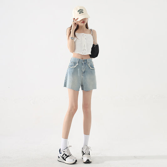 Women Slim Bodycon Denim Mini Shorts Skirt