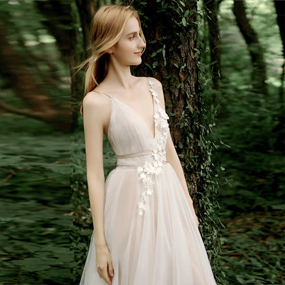Seaside Serenity: V-Neck Summer Dress