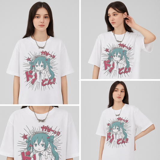 Cartoon Print Summer Y2k Gothic Harajuku T-shirt Outfits