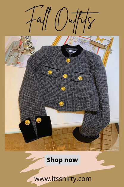 Short Jacket For Fall Outfits Featuring Y2K Stitching And Korean Fashion Feel