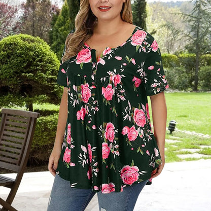 Ethereal Bloom Large Size Shirt
