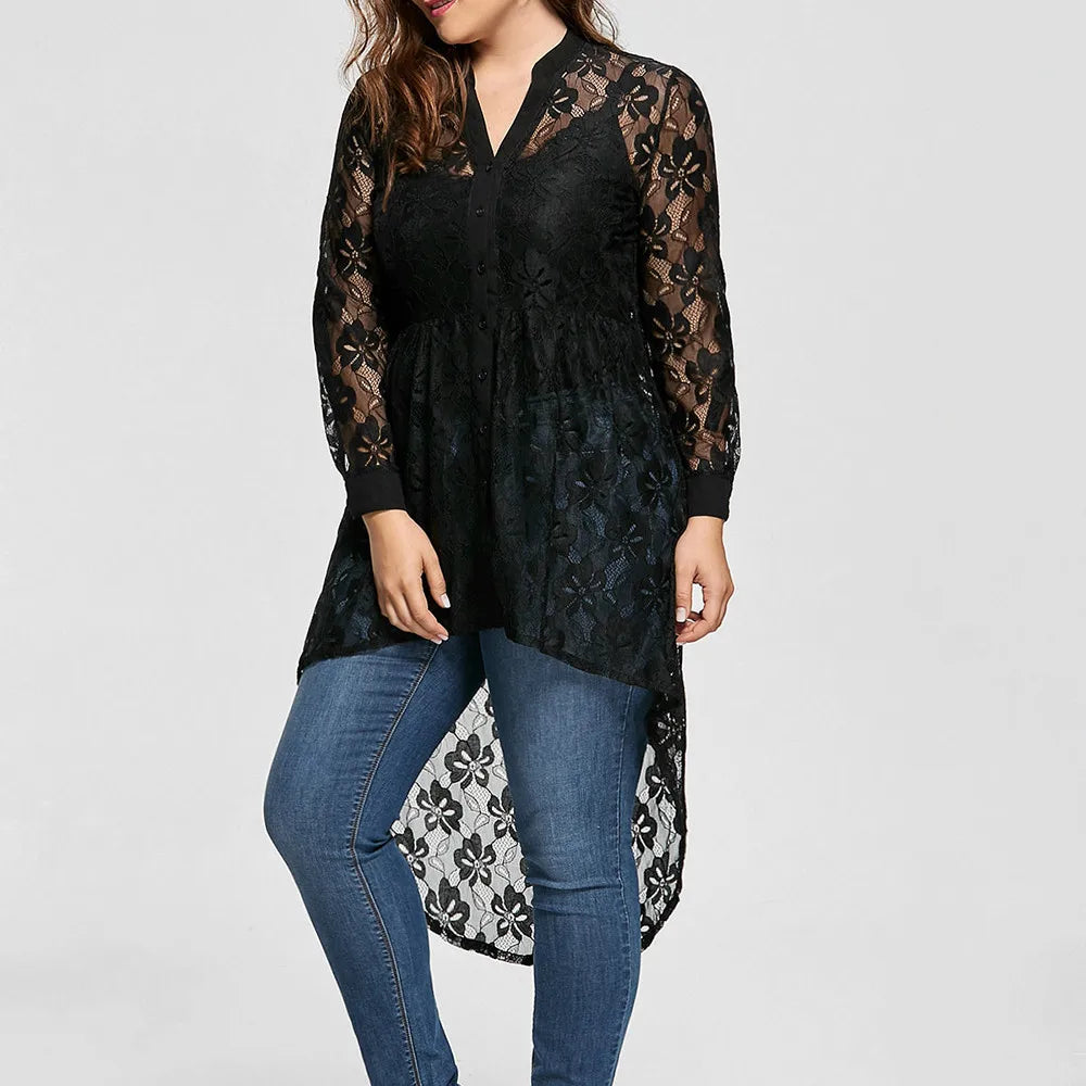 Perspective Lace Shirt for Women