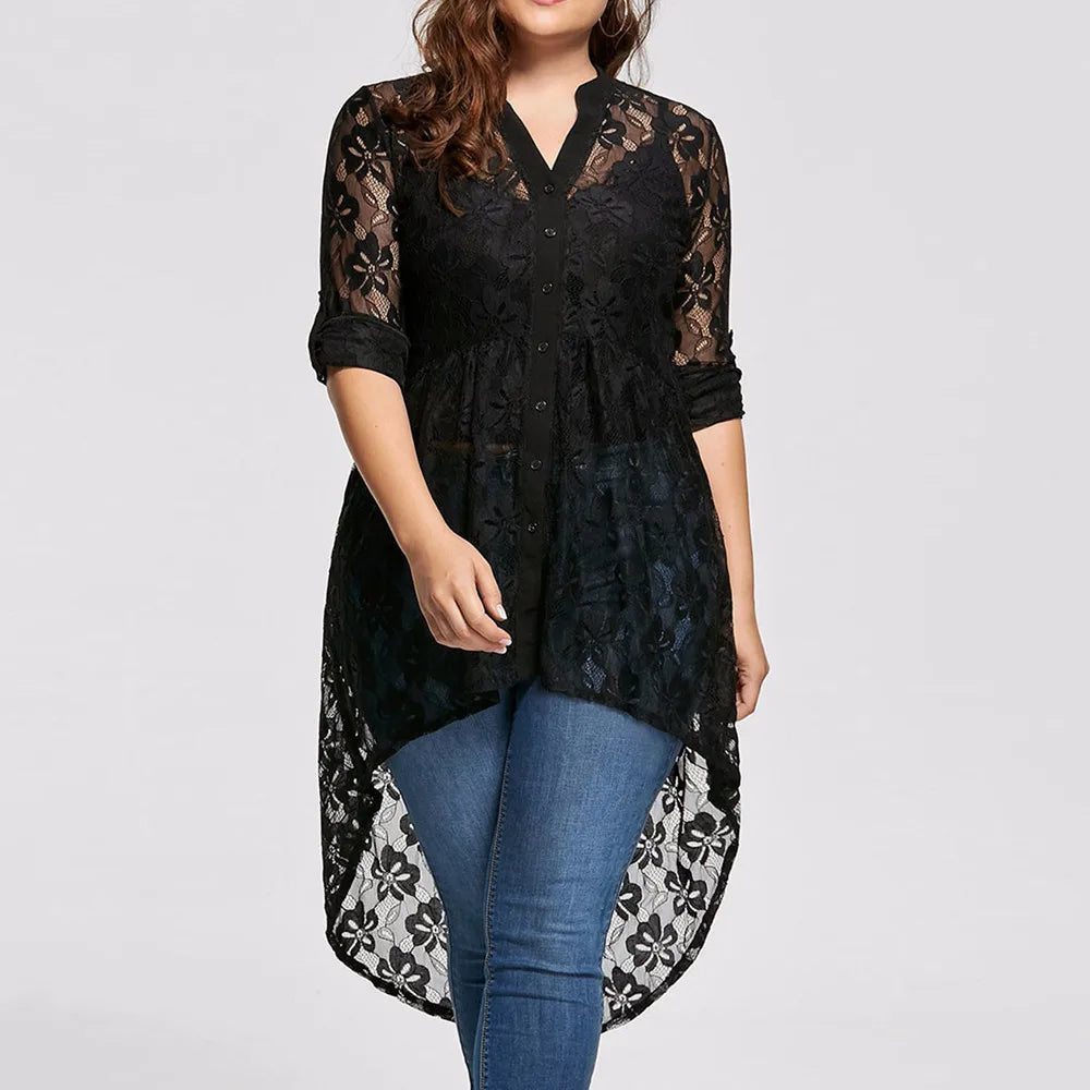 Perspective Lace Shirt for Women