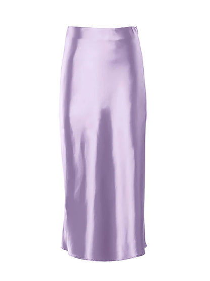 Majestic Mauve Silk Skirt