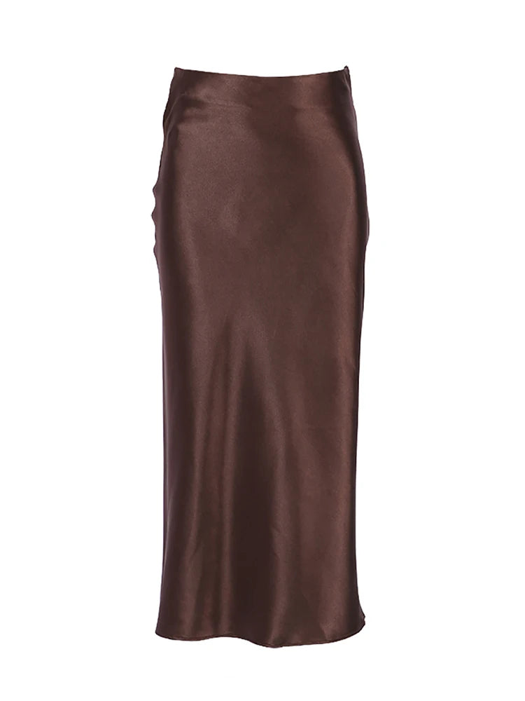 Majestic Mauve Silk Skirt